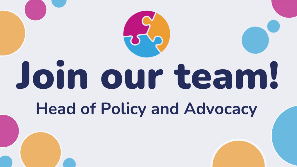 Graphic with social platform's logo and text 'Join our team! Head of Policy and Advocacy'